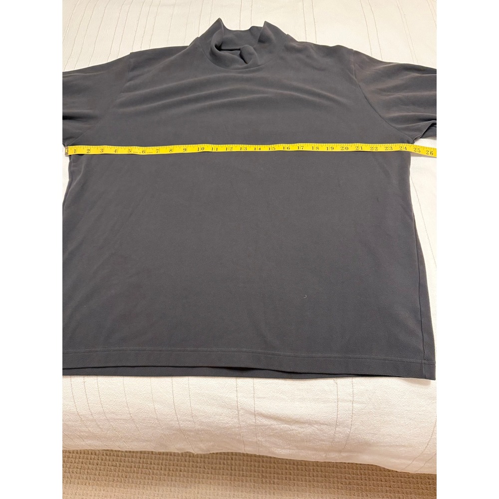 Uniqlo Heattech Fleece Mock Neck Long Sleeve Shirt Charcoal Gray Mens XL Thermal - Picture 4 of 6
